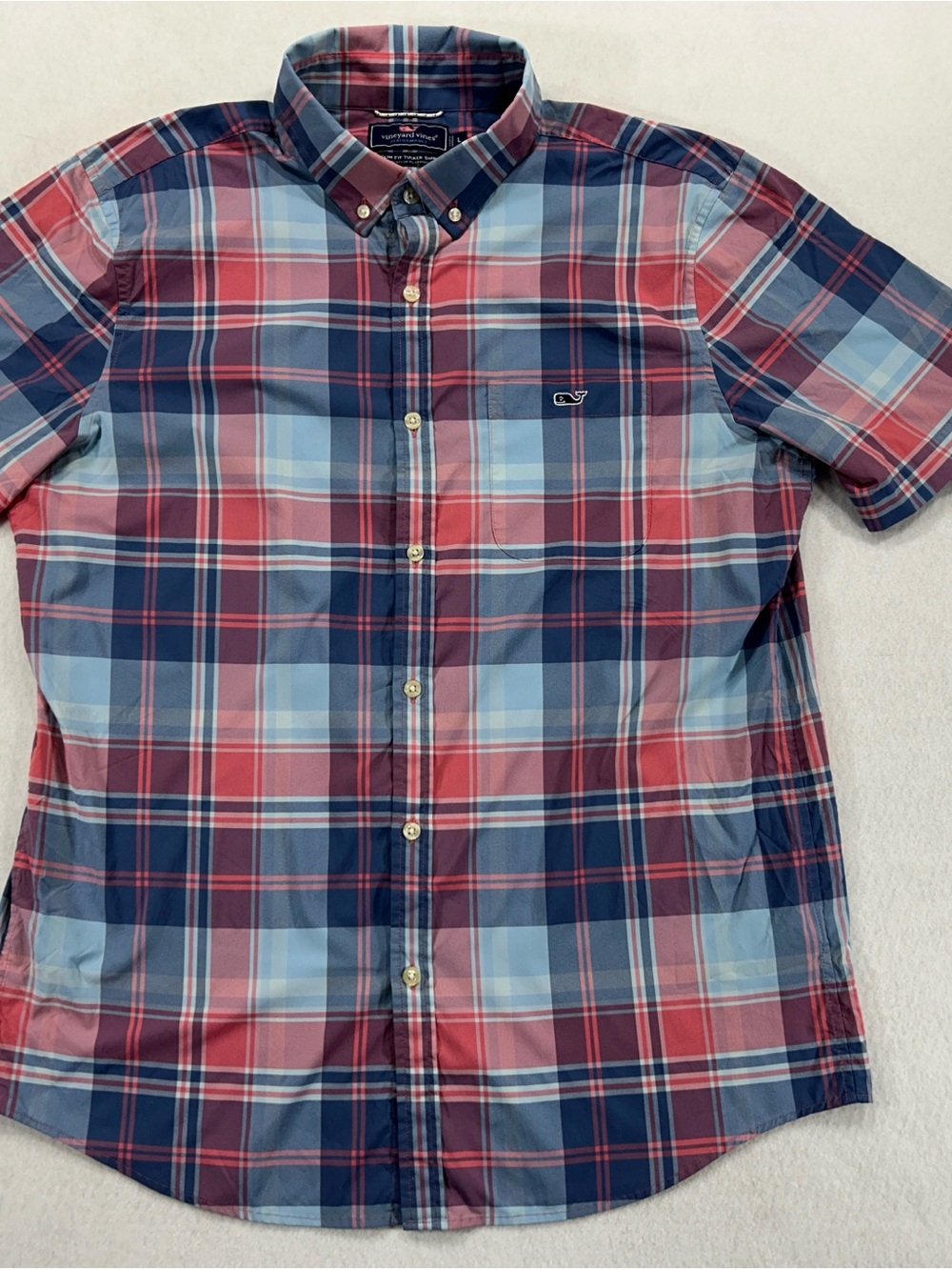 Vineyard Vines Performance Slim Fit Tucker Plaid Shirt Men’s L